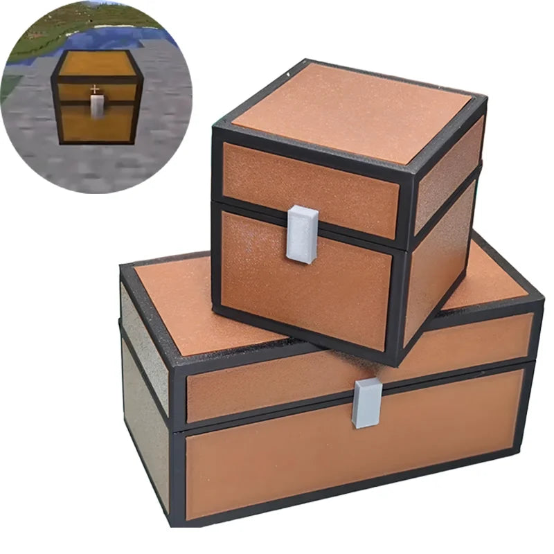 MC Storage Box Magnetic Pixel Cute Jewelry Organizer Mini Toy Trinket Case Block Style Desktop Decoration Sandbox Game Fans